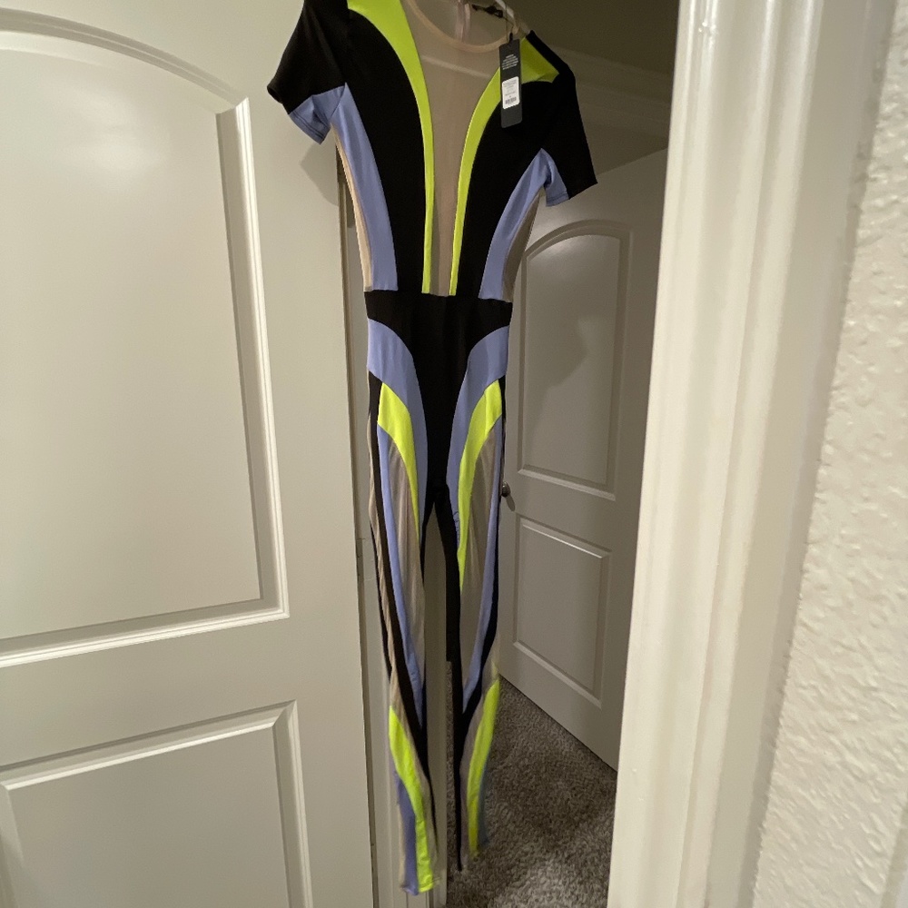 BRAND NEW WITH TAGS COLORBLOCK JUMPSUIT